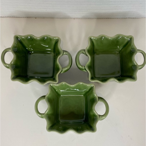 Three Bia China Cordon Bleu Wavy  Small Serving/Cookware Dishes with Handles - Picture 3 of 8